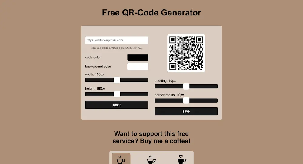 Image of my free qr-code generator